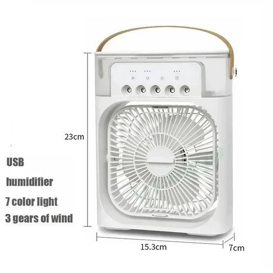 3-in-1 Portable Air Cooler – Fan, Humidifier & LED Night Light